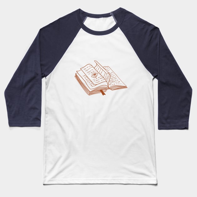 Mystic & Celestial Book Of Spells Baseball T-Shirt by Nessanya